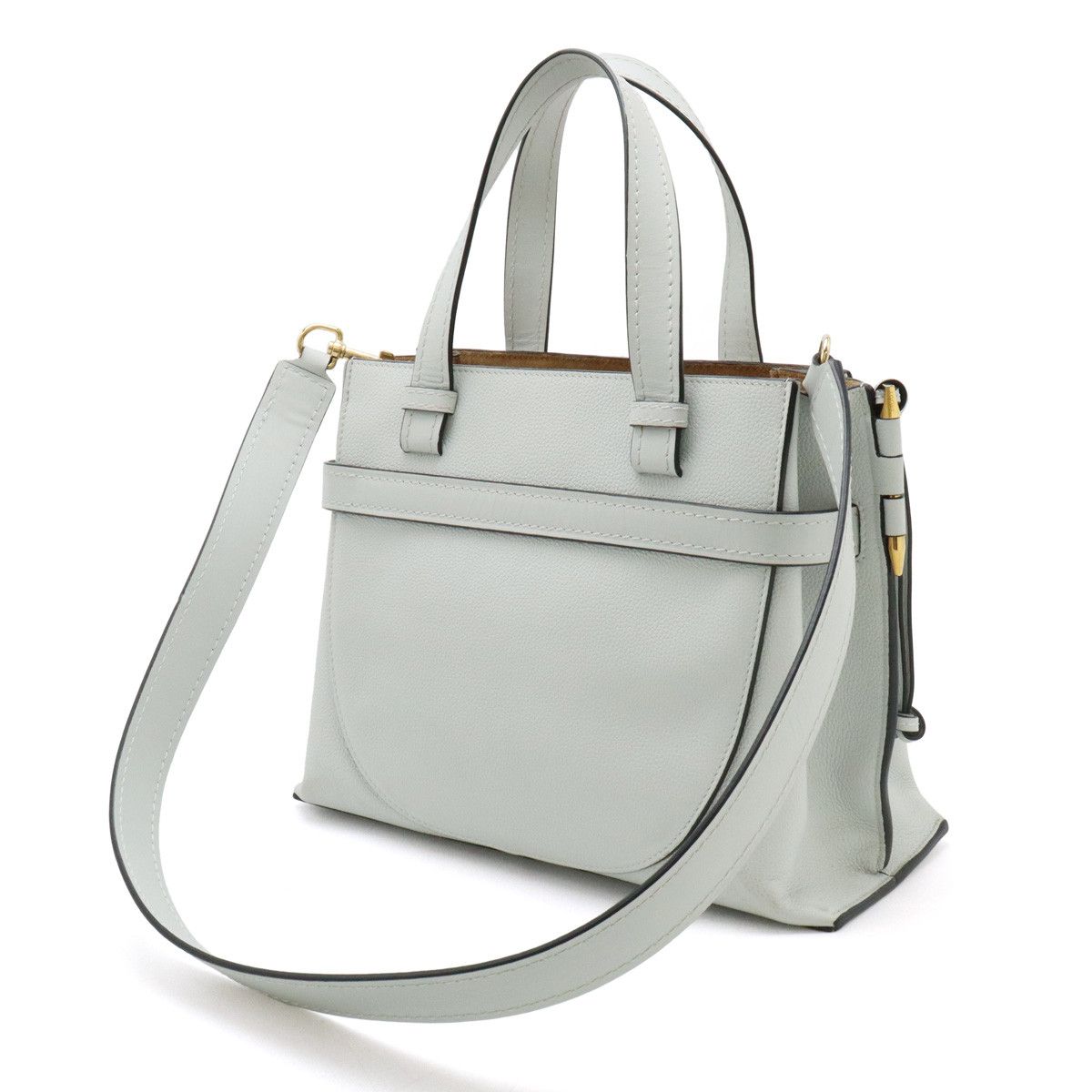 Loewe Loewe Loewe Leather Anagram Gate Top Handle Bag 2WAY Leather Handbag 321.12.U61 in Pristine Condition Size ONE SIZE - 2 Thumbnail