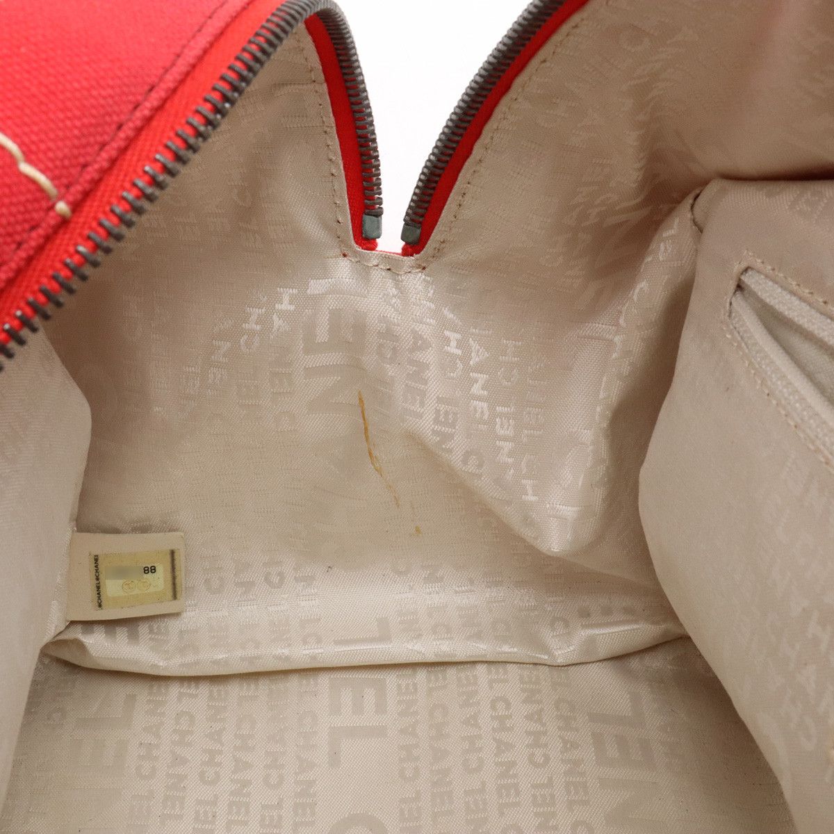 Chanel Chanel Chanel Canvas Chocobar Handbag Mini Boston Bag Canvas Handbag in Great Condition Size ONE SIZE - 6 Thumbnail