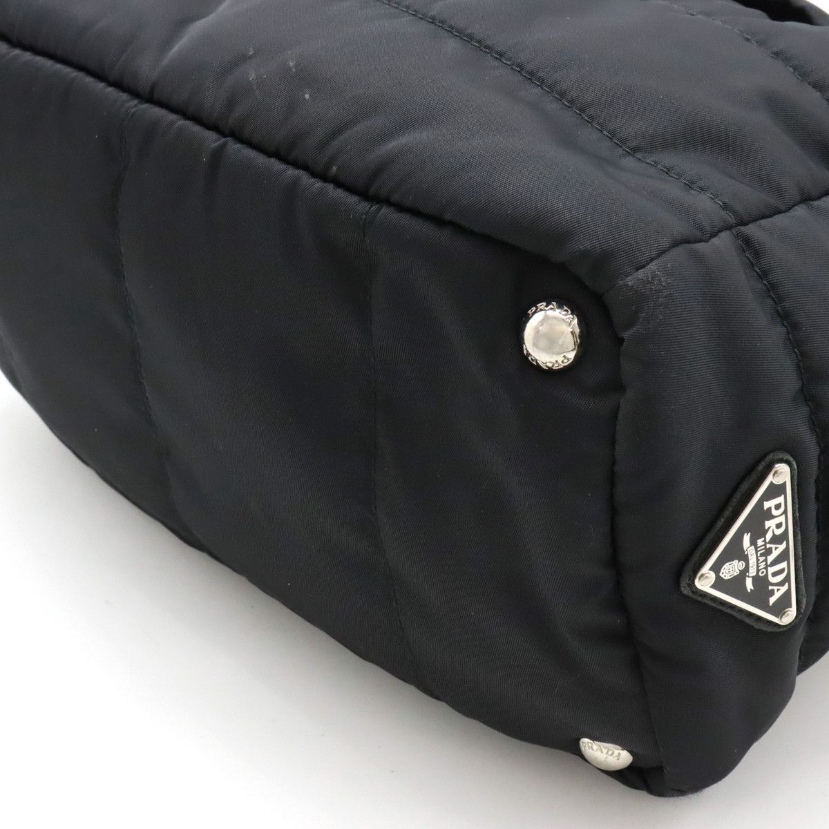 Prada Prada Prada Nylon/Leather Handbag Tote 1BG005 Canvas Handbag 1BG005 in Good Condition Size ONE SIZE - 3 Thumbnail