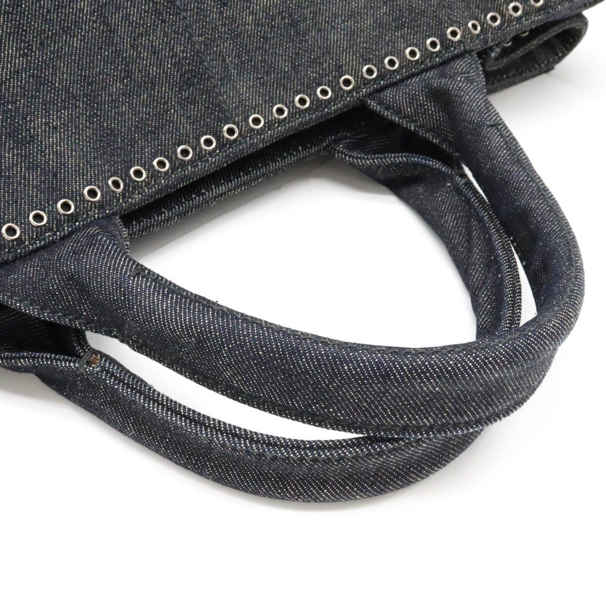 Prada Prada Prada Denim Bijou Studs Canapa Tote Bag BN2642 Denim Tote Bag BN2642 in Very Good Condition Size ONE SIZE - 4 Thumbnail