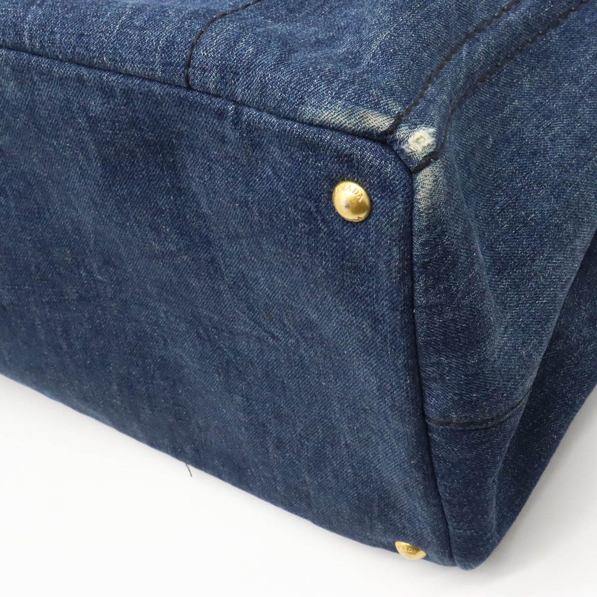 Prada Prada Prada Denim Canvas Canapa Tote Bag Denim Tote Bag B2642B in Good Condition Size ONE SIZE - 3 Thumbnail