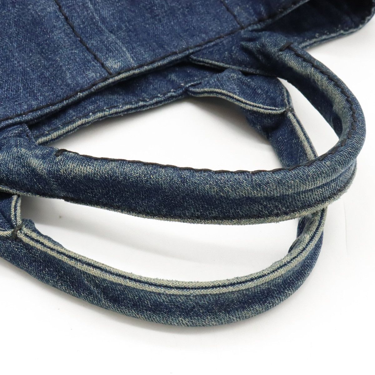 Prada Prada Prada Denim Canvas Canapa Tote Bag Denim Tote Bag B2642B in Good Condition Size ONE SIZE - 4 Thumbnail