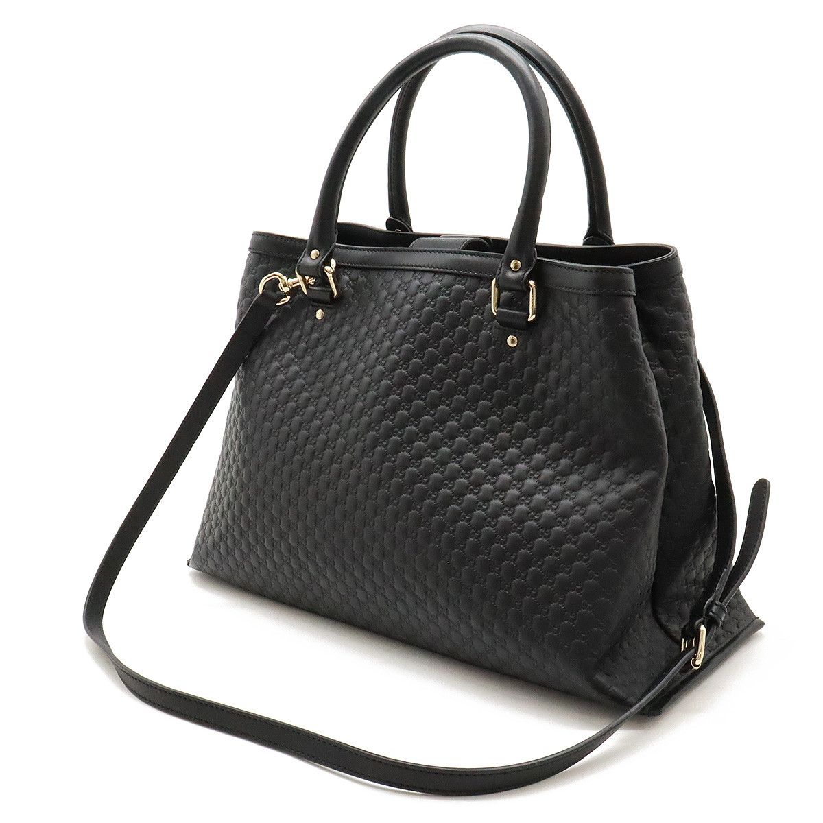 Gucci Gucci Gucci Microguccissima Leather Tote Bag Black Leather Tote Bag 510291 Size ONE SIZE - 2 Thumbnail