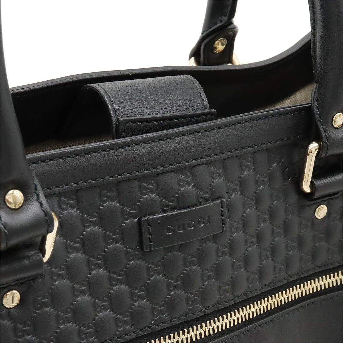 Gucci Gucci Gucci Microguccissima Leather Tote Bag Black Leather Tote Bag 510291 Size ONE SIZE - 5 Thumbnail