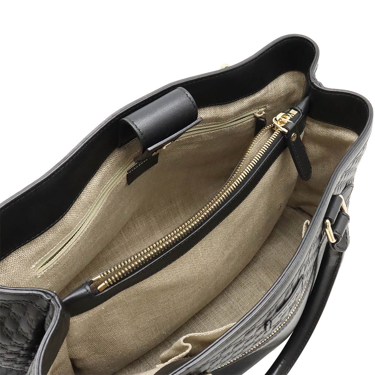 Gucci Gucci Gucci Microguccissima Leather Tote Bag Black Leather Tote Bag 510291 Size ONE SIZE - 6 Thumbnail