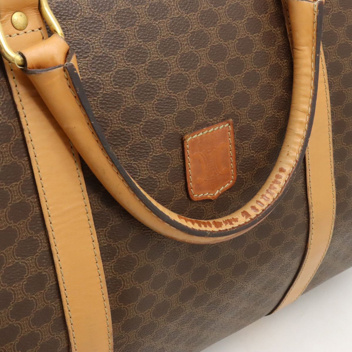 Celine Celine Celine Macadam Pattern Boston Bag PVC Leather Canvas Travel Bag in Good Condition Size ONE SIZE - 8 Thumbnail