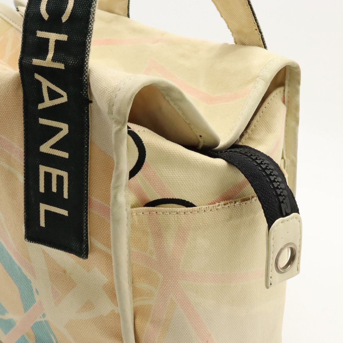 Chanel Chanel Chanel Canvas/Sequin Cruise Line Paris Map Eiffel Tower Tote Bag A30833 Canvas Handbag A30833 in Good Condition Size ONE SIZE - 8 Thumbnail