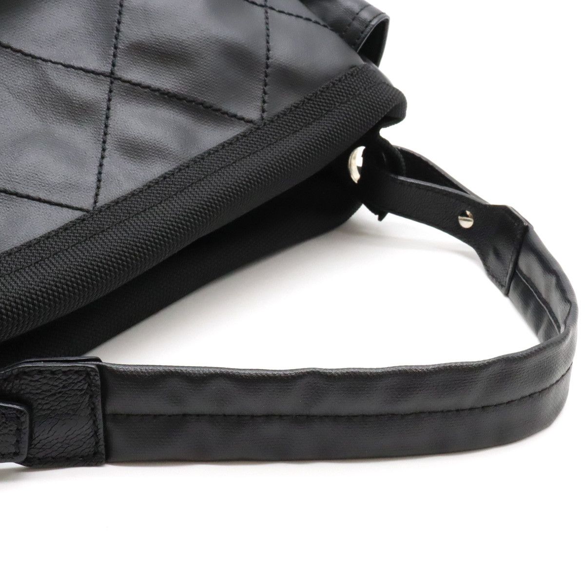 Chanel Chanel Chanel Coated Canvas/Leather Paris Biarritz Shoulder Bag A34205 Canvas Shoulder Bag A34205 in Very Good Condition Size ONE SIZE - 4 Thumbnail