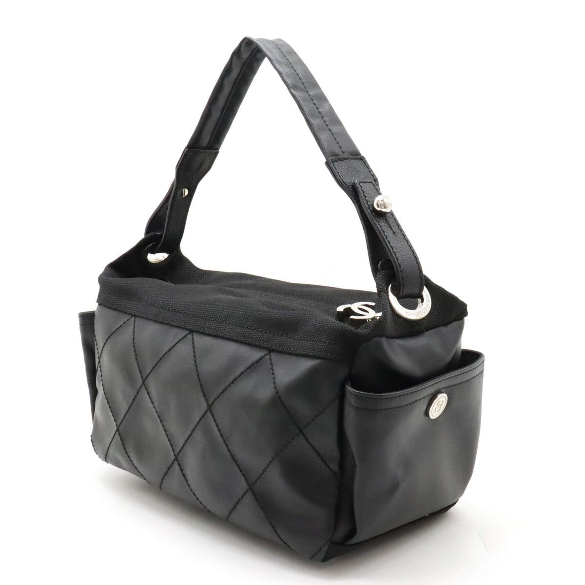 Chanel Chanel Chanel Coated Canvas/Leather Paris Biarritz Shoulder Bag A34205 Canvas Shoulder Bag A34205 in Very Good Condition Size ONE SIZE - 2 Thumbnail