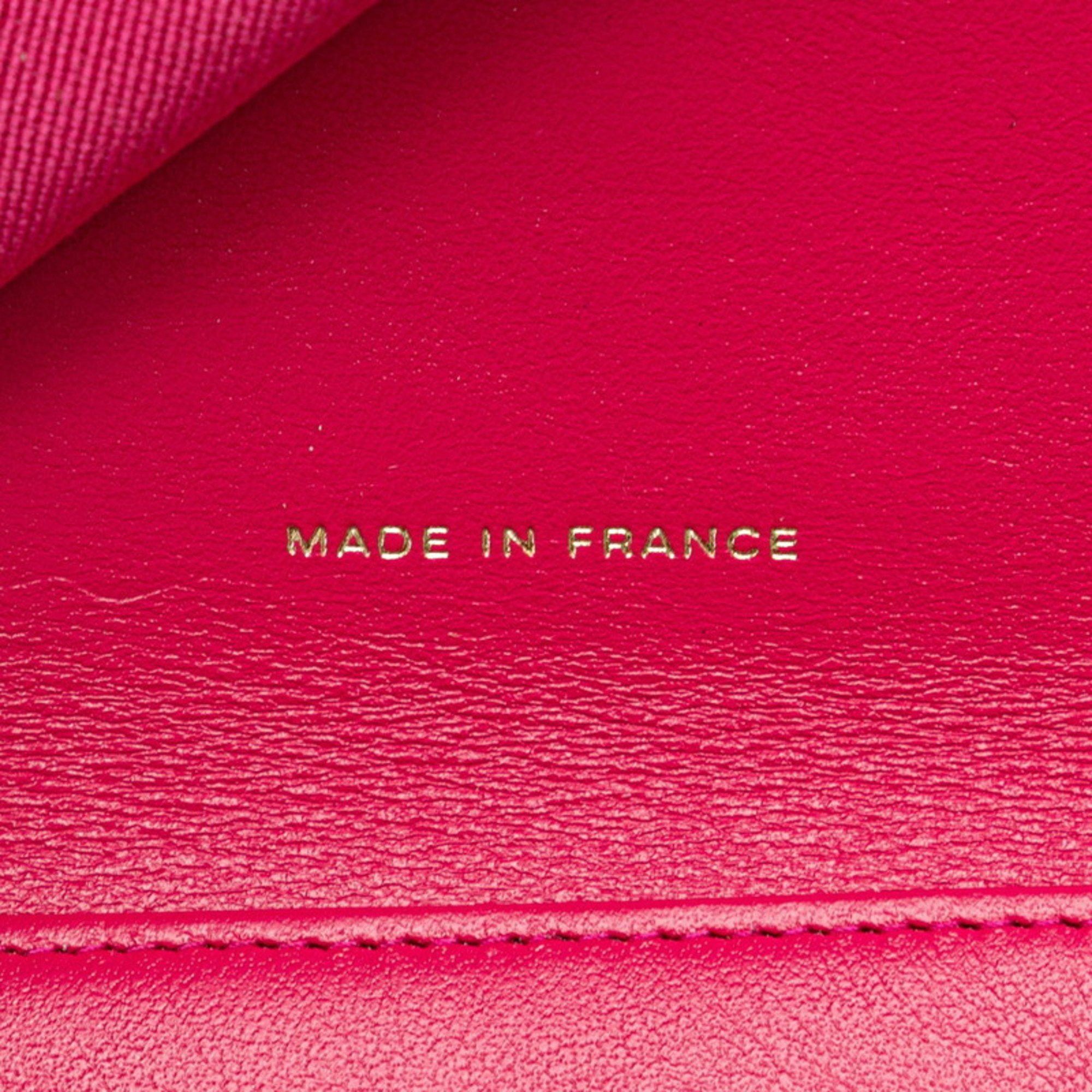 Chanel CHANEL Matelasse Coco Mark Classic Small Flap Wallet Bi-fold Pink Caviar Skin Women's Size ONE SIZE - 11 Thumbnail