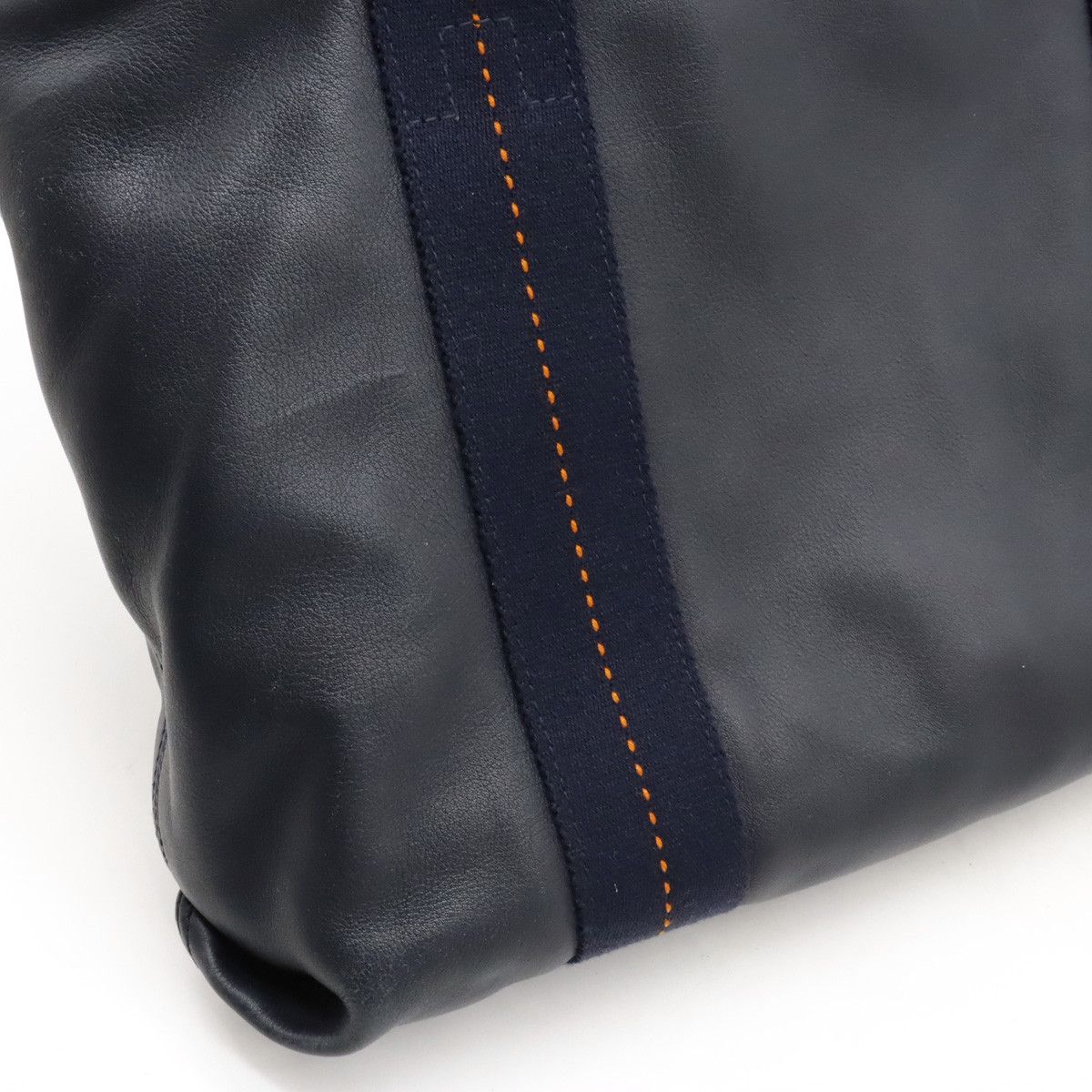 Hermes Hermes Hermes Vaux Delma Horizontal MM 2-Way Tote Bag Navy/Orange Leather Tote Bag in Very Good Condition Size ONE SIZE - 8 Thumbnail