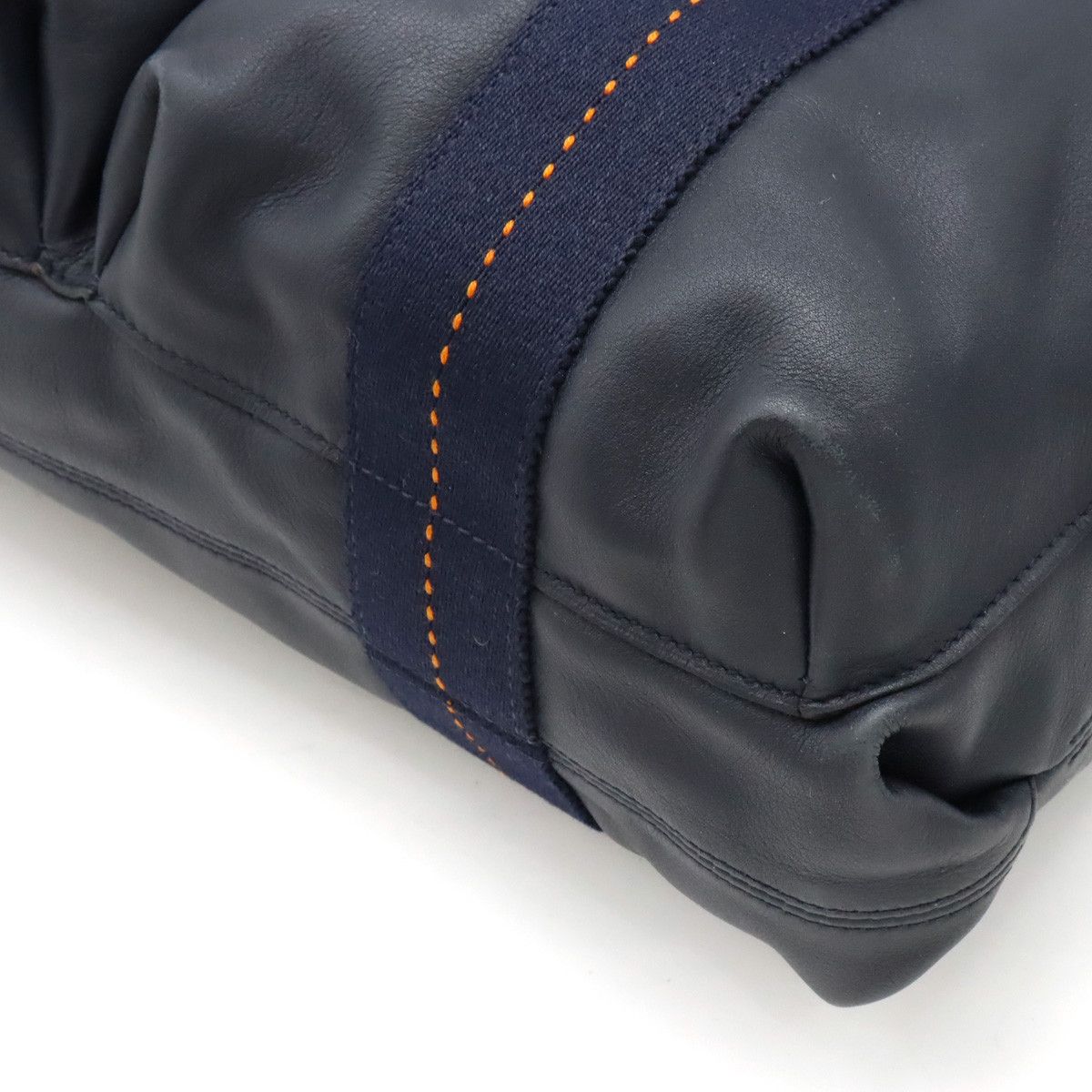 Hermes Hermes Hermes Vaux Delma Horizontal MM 2-Way Tote Bag Navy/Orange Leather Tote Bag in Very Good Condition Size ONE SIZE - 3 Thumbnail