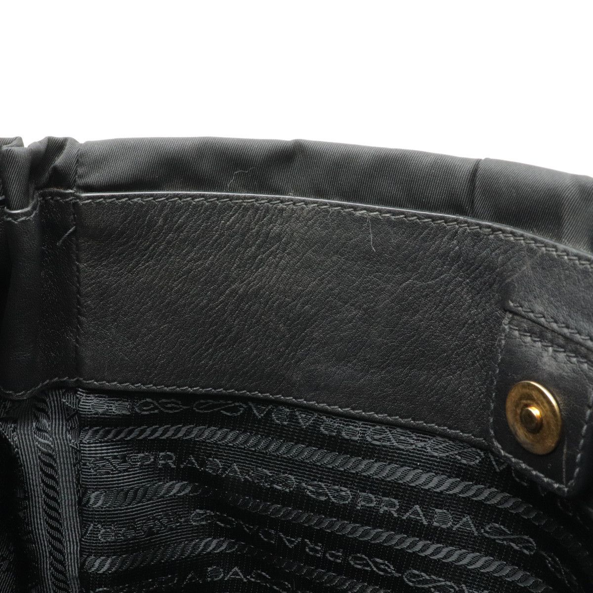 Prada Prada Prada Nylon/Leather Mini Tote 2WAY Shoulder Bag Canvas Handbag in Very Good Condition Size ONE SIZE - 8 Thumbnail