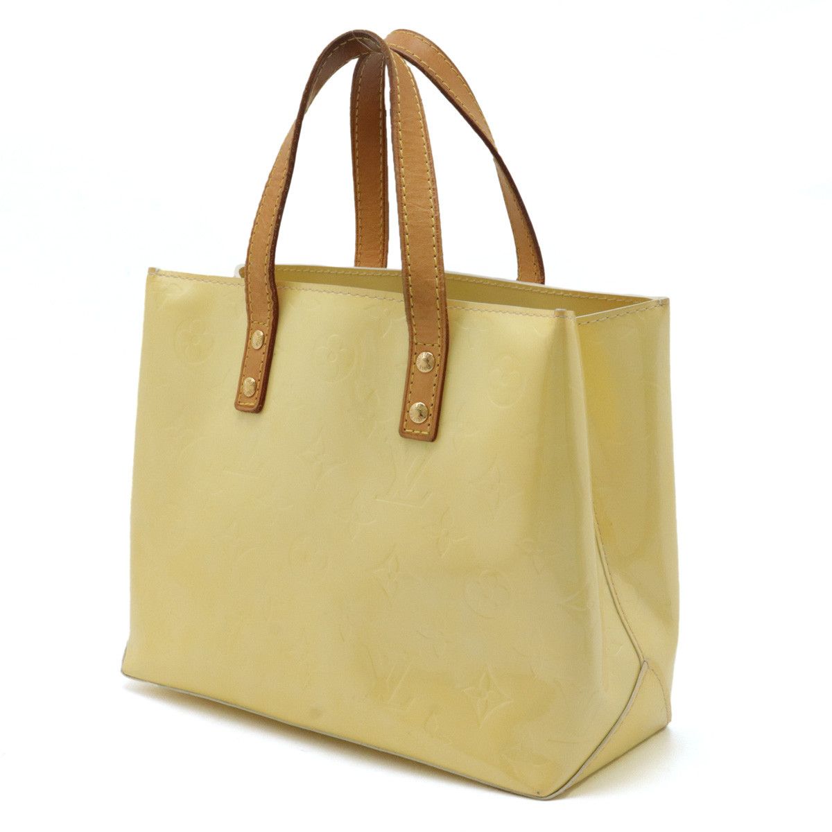 Louis Vuitton Louis Vuitton Louis Vuitton Patent Leather Reed PM Handbag Tote M91336 Leather Tote Bag M91336 in Very Good Condition Size ONE SIZE - 2 Thumbnail