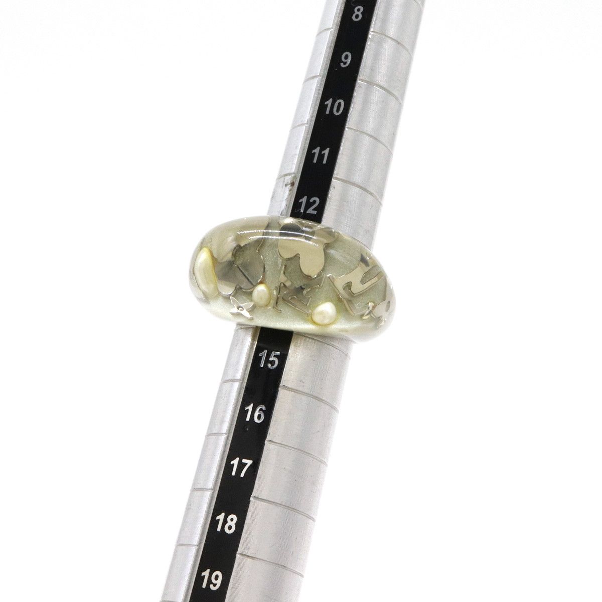 Louis Vuitton Louis Vuitton Louis Vuitton Crystal Resin Inclusion Ring Plastic Ring in Pristine Condition Size ONE SIZE - 6 Thumbnail