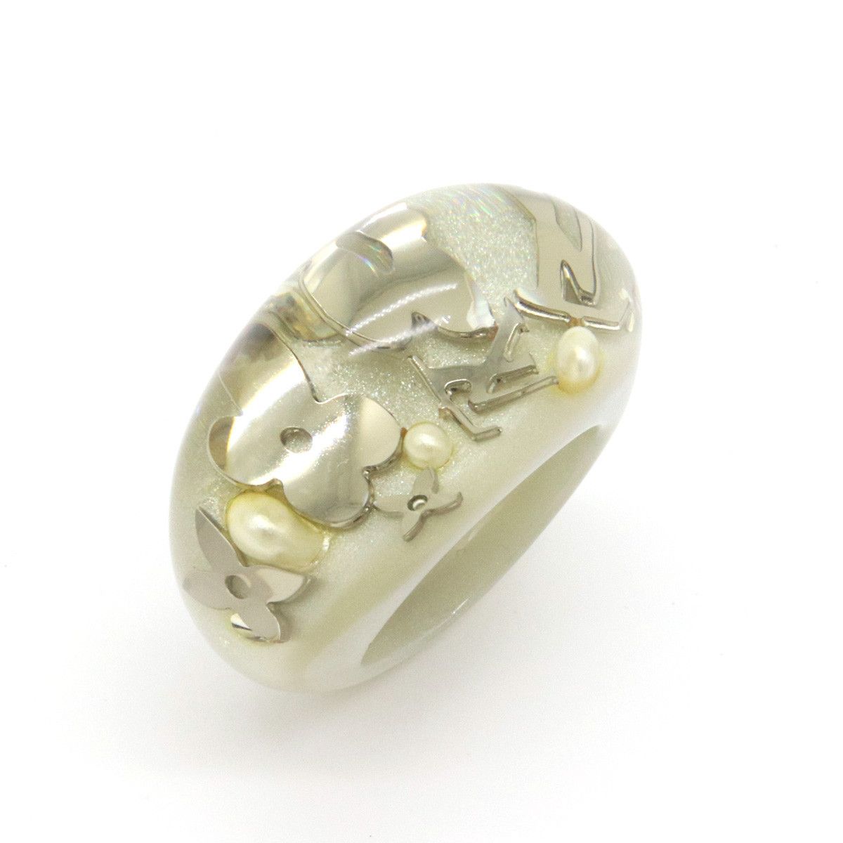 Louis Vuitton Louis Vuitton Louis Vuitton Crystal Resin Inclusion Ring Plastic Ring in Pristine Condition Size ONE SIZE - 4 Thumbnail