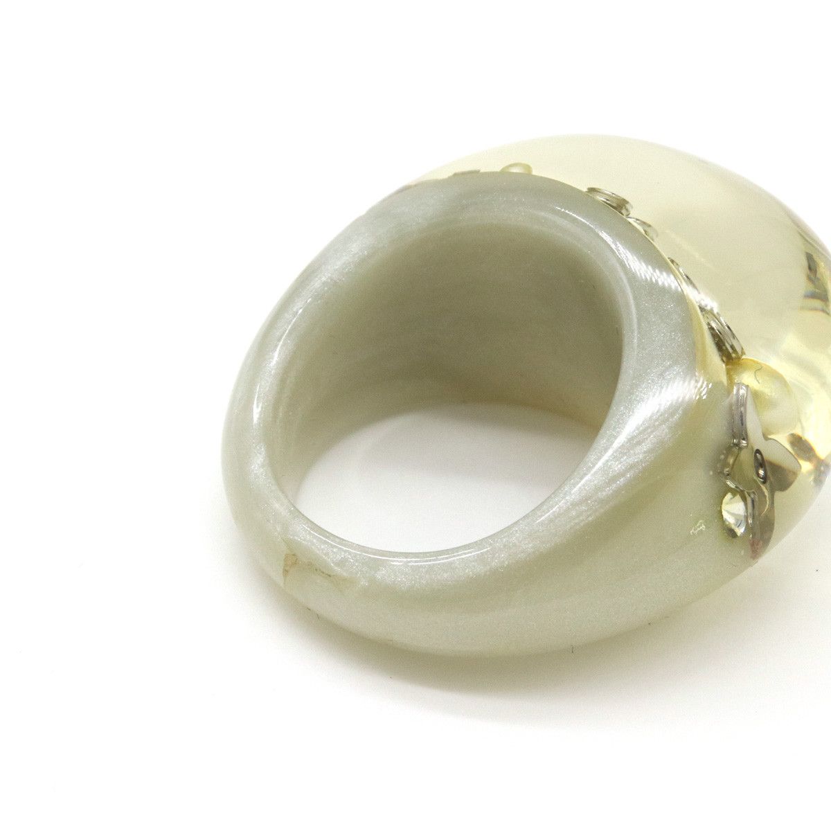 Louis Vuitton Louis Vuitton Louis Vuitton Crystal Resin Inclusion Ring Plastic Ring in Pristine Condition Size ONE SIZE - 5 Thumbnail
