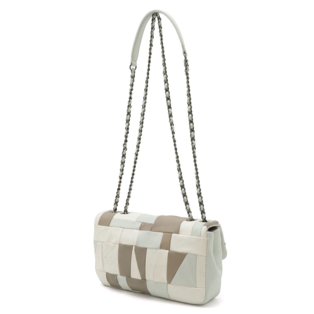 Chanel Chanel Chanel Leather/Python Patchwork Coco Mark Chain Shoulder Bag Leather Shoulder Bag in Great Condition Size ONE SIZE - 2 Thumbnail