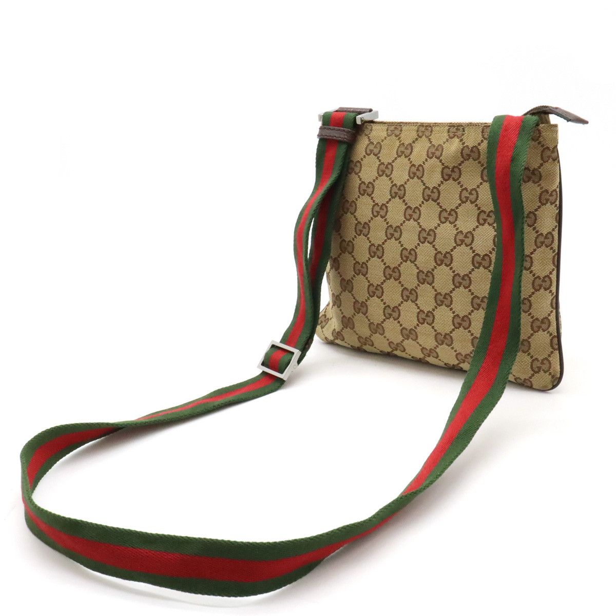 Gucci Gucci Gucci GG Canvas Web Line Shoulder Bag 146309 Canvas Crossbody Bag 146309 in Very Good Condition Size ONE SIZE - 2 Thumbnail