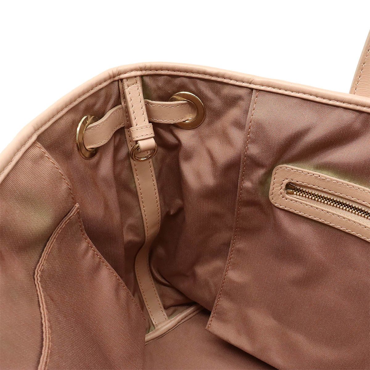 Dior Dior Dior Lady Dior Cannage Panarea Tote Bag Coated Canvas/Leather Pink Canvas Tote Bag in Good Condition Size ONE SIZE - 6 Thumbnail