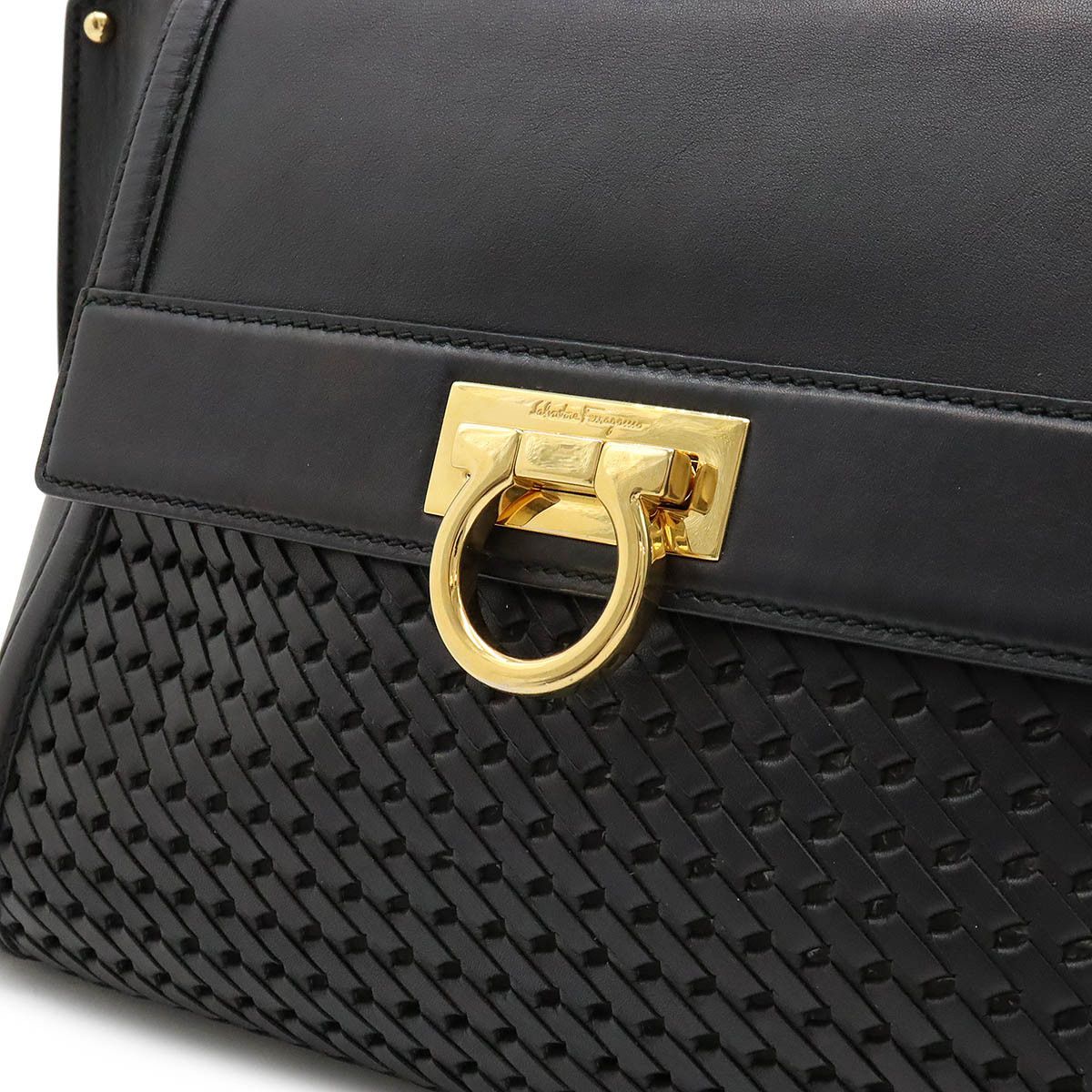 Salvatore Ferragamo Salvatore Ferragamo Salvatore Ferragamo Leather Sofia Gancini Handbag 2WAY Shoulder Bag Leather Handbag DH-21 F767 in Very Good Condition Size ONE SIZE - 5 Thumbnail