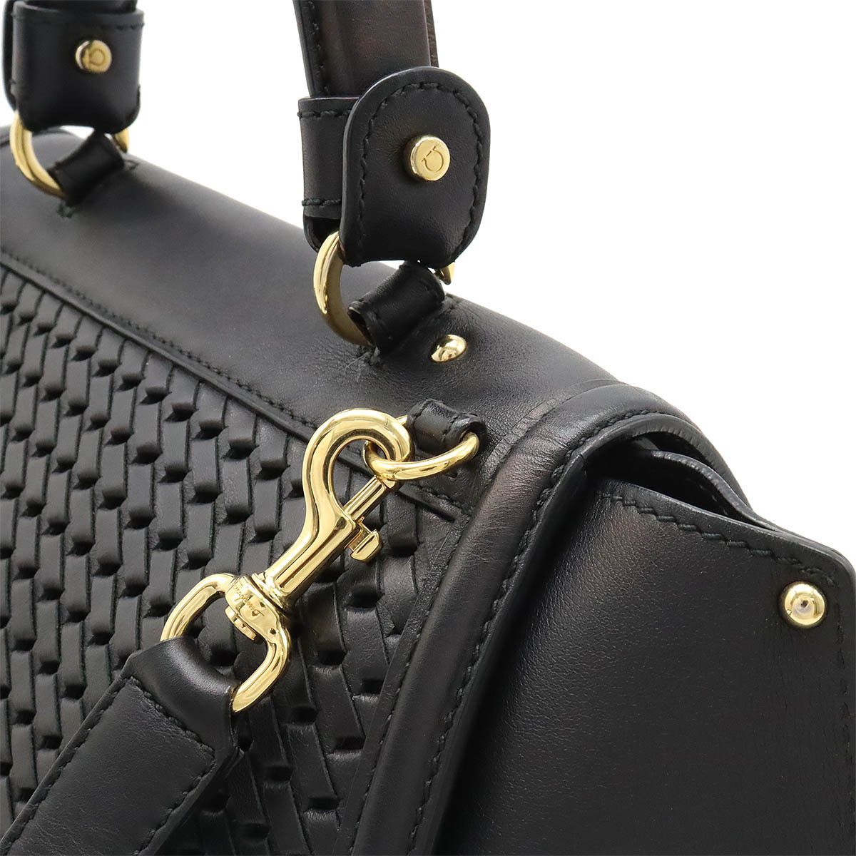 Salvatore Ferragamo Salvatore Ferragamo Salvatore Ferragamo Leather Sofia Gancini Handbag 2WAY Shoulder Bag Leather Handbag DH-21 F767 in Very Good Condition Size ONE SIZE - 8 Thumbnail