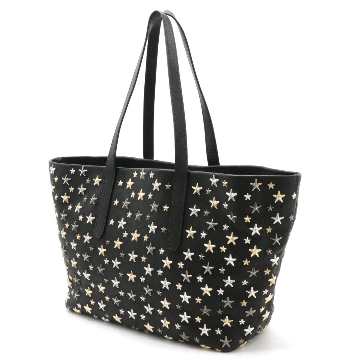 Jimmy Choo Jimmy Choo Jimmy Choo SOFIA/M Leather Tote Bag Black Leather Tote Bag LTR173 in Very Good Condition Size ONE SIZE - 2 Thumbnail