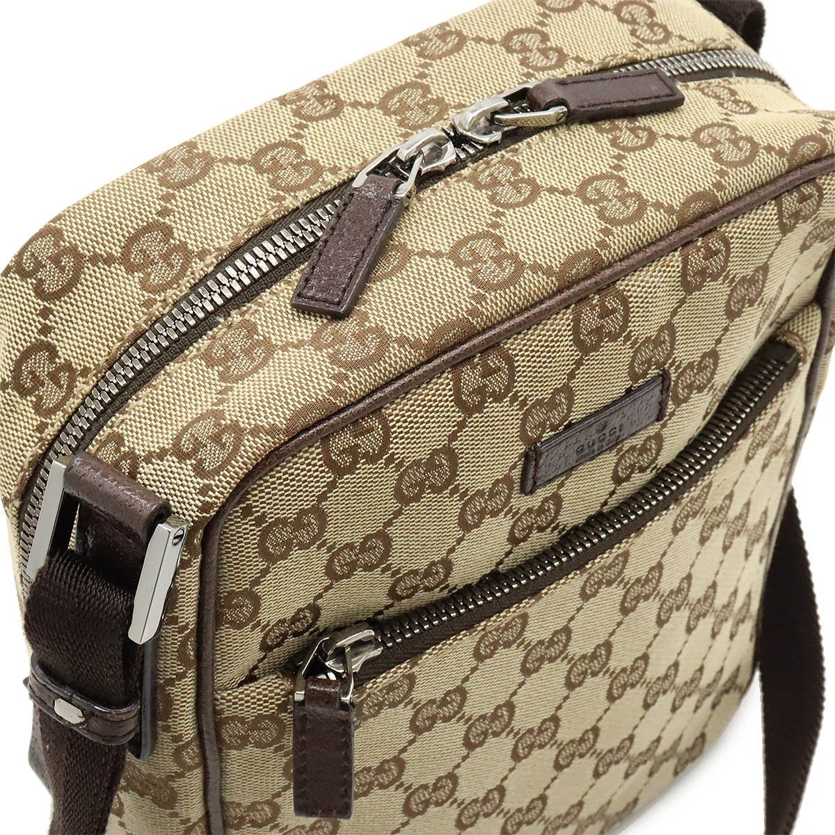 Gucci Gucci Gucci GG Canvas Leather Shoulder Bag 03136 Canvas Crossbody Bag 03136 in Very Good Condition Size ONE SIZE - 4 Thumbnail