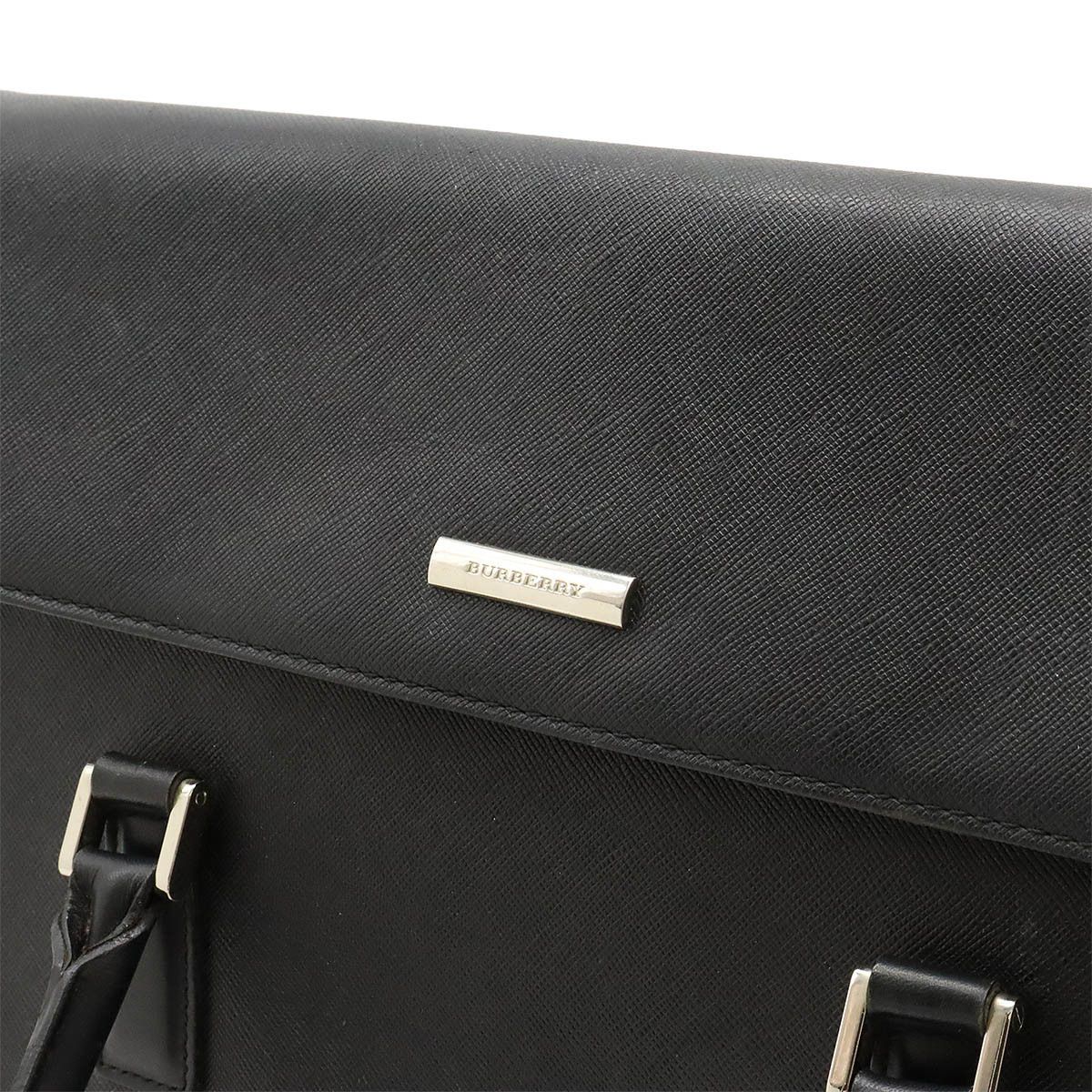 Burberry Burberry Burberry Leather Tote Bag Black Leather Tote Bag in Very Good Condition Size ONE SIZE - 7 Thumbnail