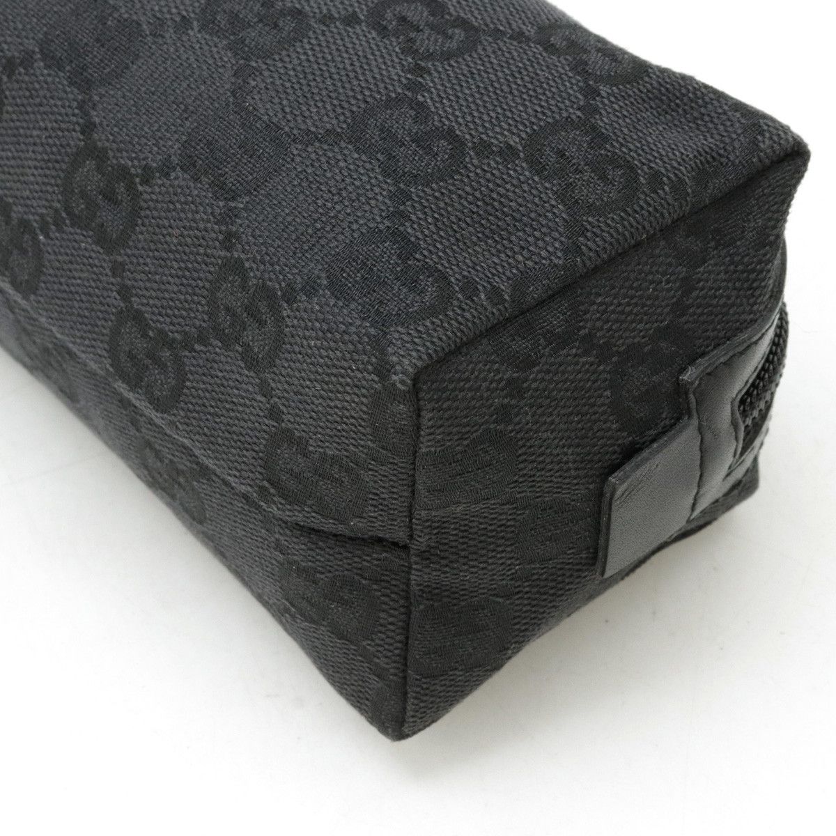 Gucci Gucci Gucci GG Canvas Leather Cosmetic Pouch 29596 Canvas Vanity Bag 29596 in Pristine Condition Size ONE SIZE - 3 Thumbnail