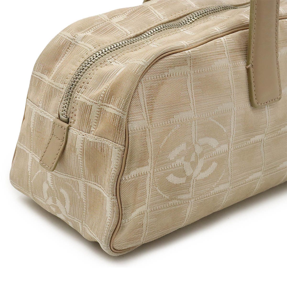 Chanel Chanel Chanel New Travel Line Mini Boston Bag Nylon Jacquard Leather A15828 Canvas Handbag A15828 in Good Condition Size ONE SIZE - 8 Thumbnail