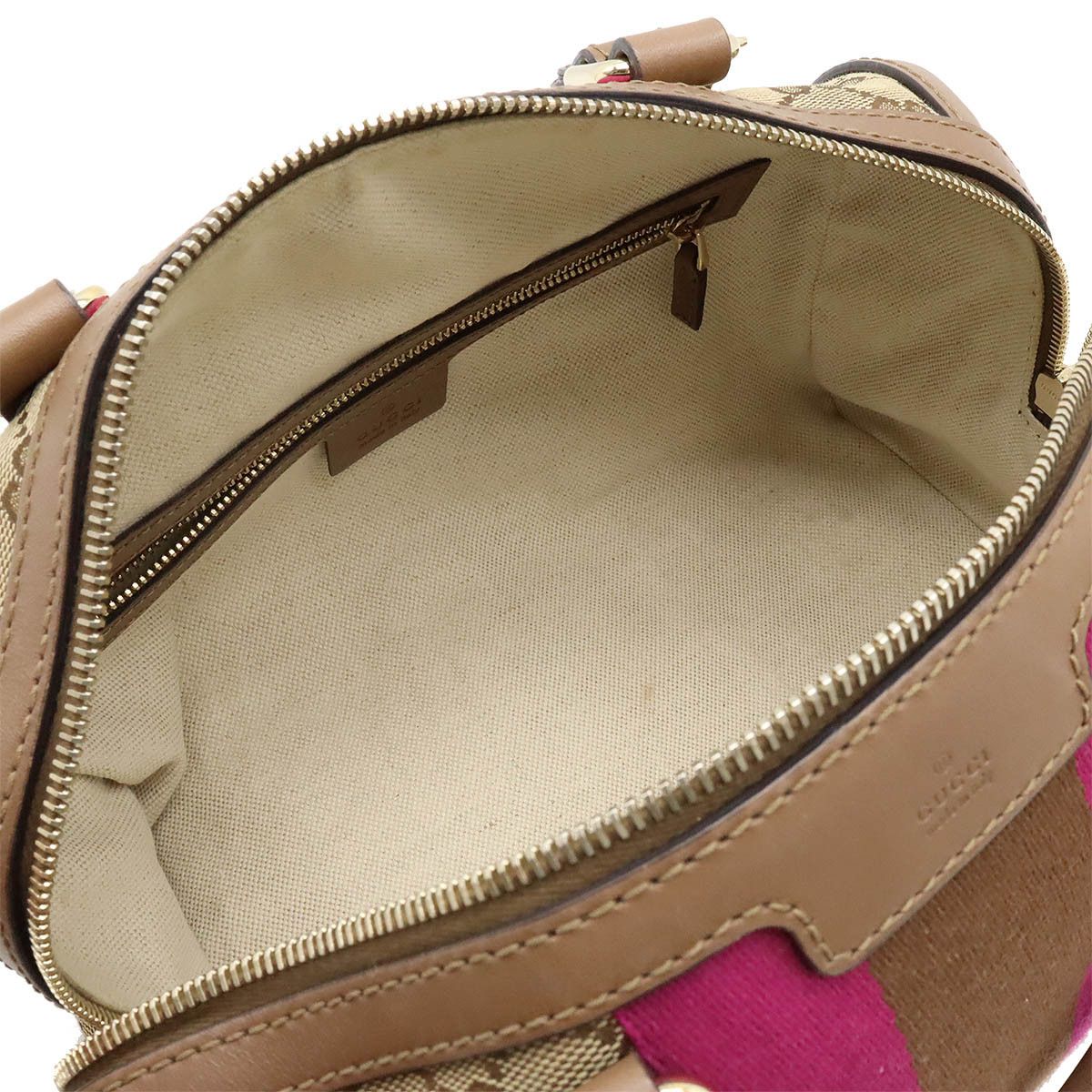 Gucci Gucci Gucci GG Canvas Leather 2WAY Shoulder Handbag Mini Boston 269876 Canvas Handbag 269876 in Great Condition Size ONE SIZE - 5 Thumbnail