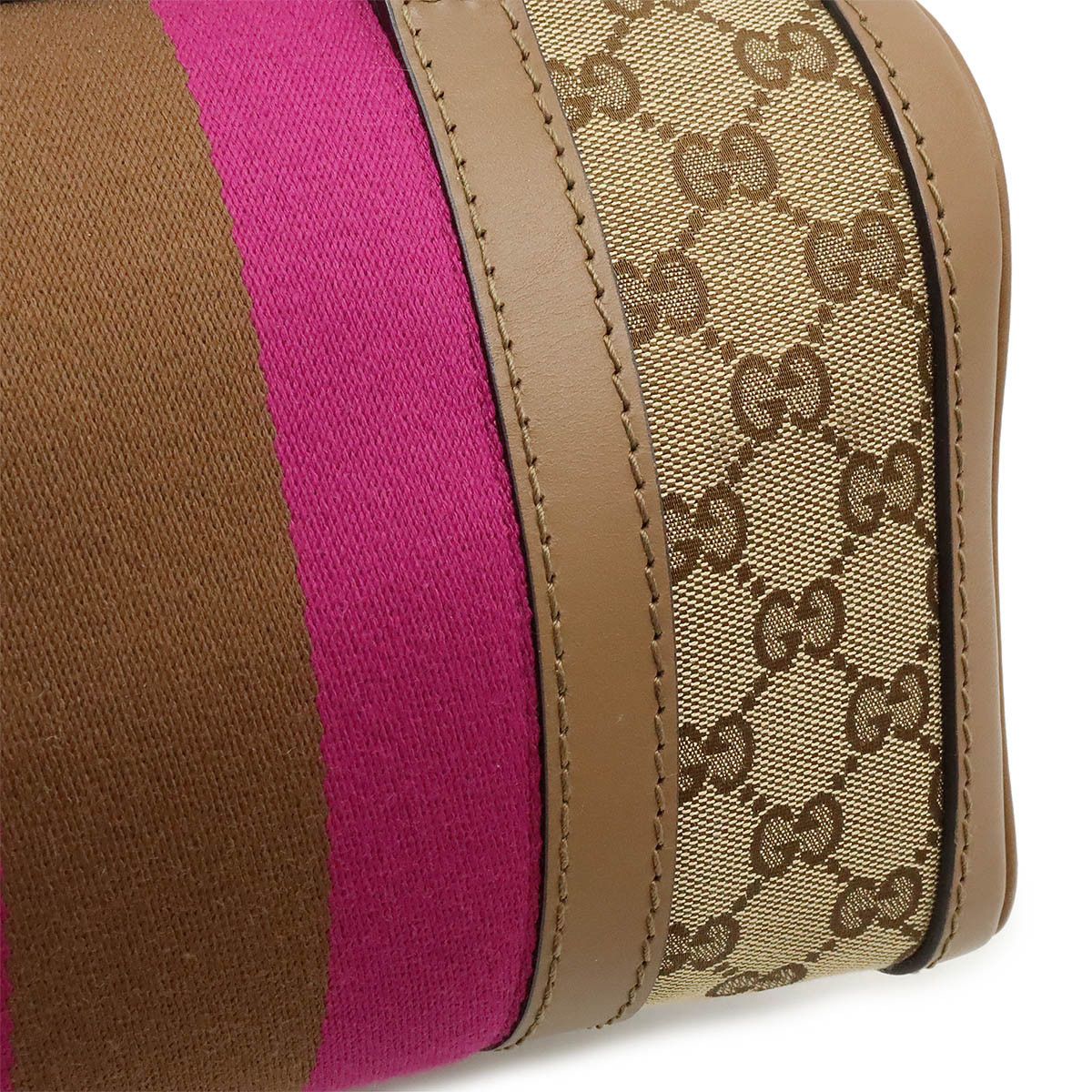 Gucci Gucci Gucci GG Canvas Leather 2WAY Shoulder Handbag Mini Boston 269876 Canvas Handbag 269876 in Great Condition Size ONE SIZE - 9 Thumbnail