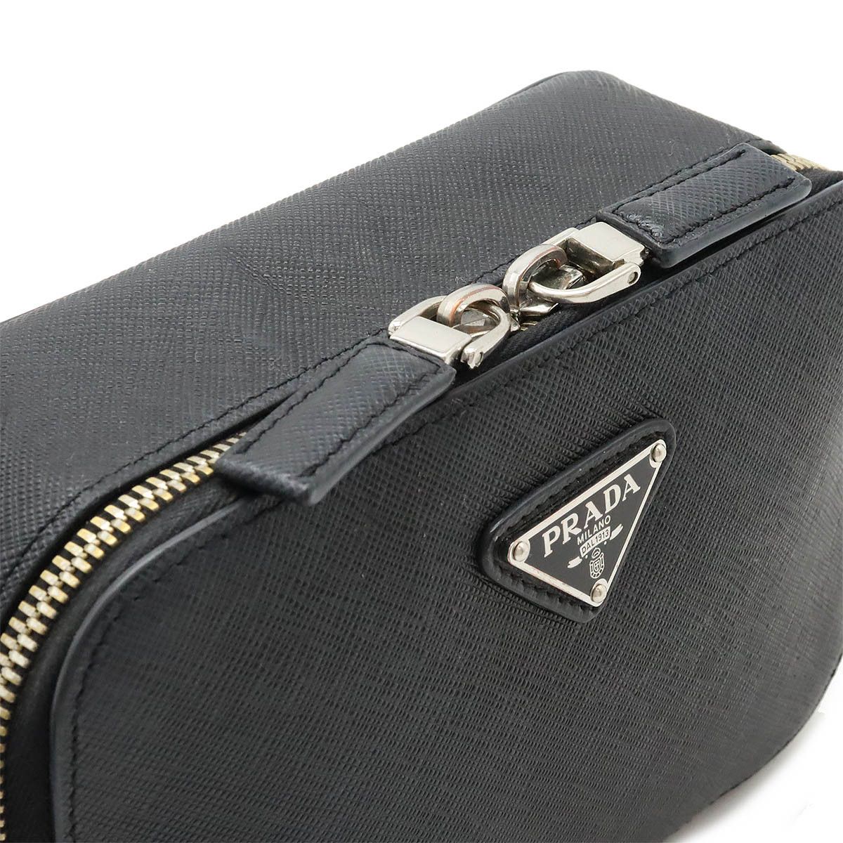 Prada Prada Prada Saffiano Leather 2WAY Shoulder Bag Pochette 2VH070 Leather Crossbody Bag 2VH070 in Great Condition Size ONE SIZE - 6 Thumbnail