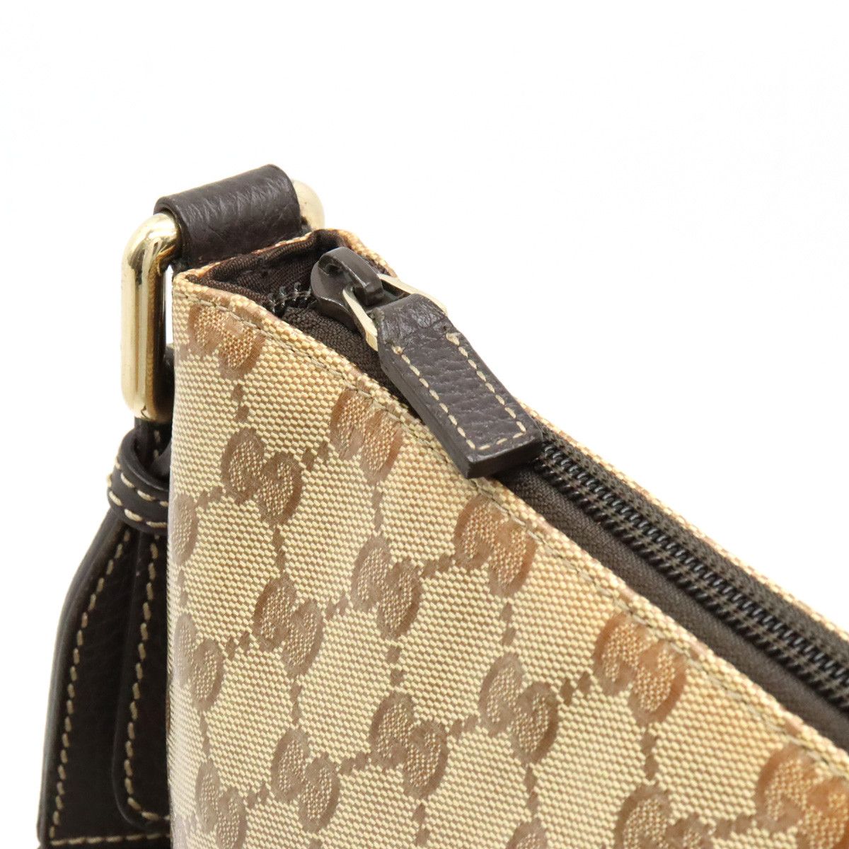 Gucci Gucci Gucci GG Crystal Coated Canvas/Leather Shoulder Messenger Bag Canvas Crossbody Bag 190628 in Very Good Condition Size ONE SIZE - 4 Thumbnail