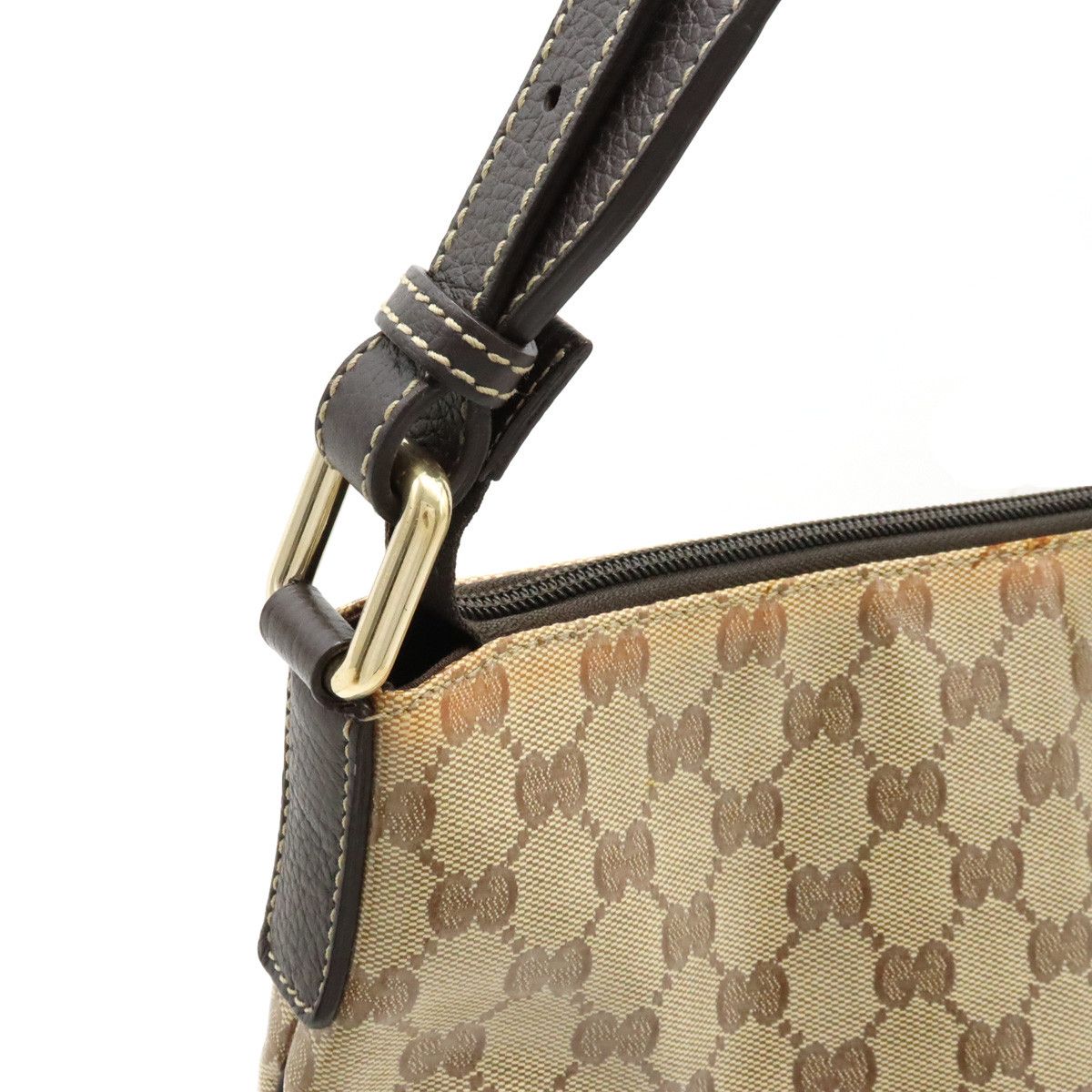 Gucci Gucci Gucci GG Crystal Coated Canvas/Leather Shoulder Messenger Bag Canvas Crossbody Bag 190628 in Very Good Condition Size ONE SIZE - 6 Thumbnail