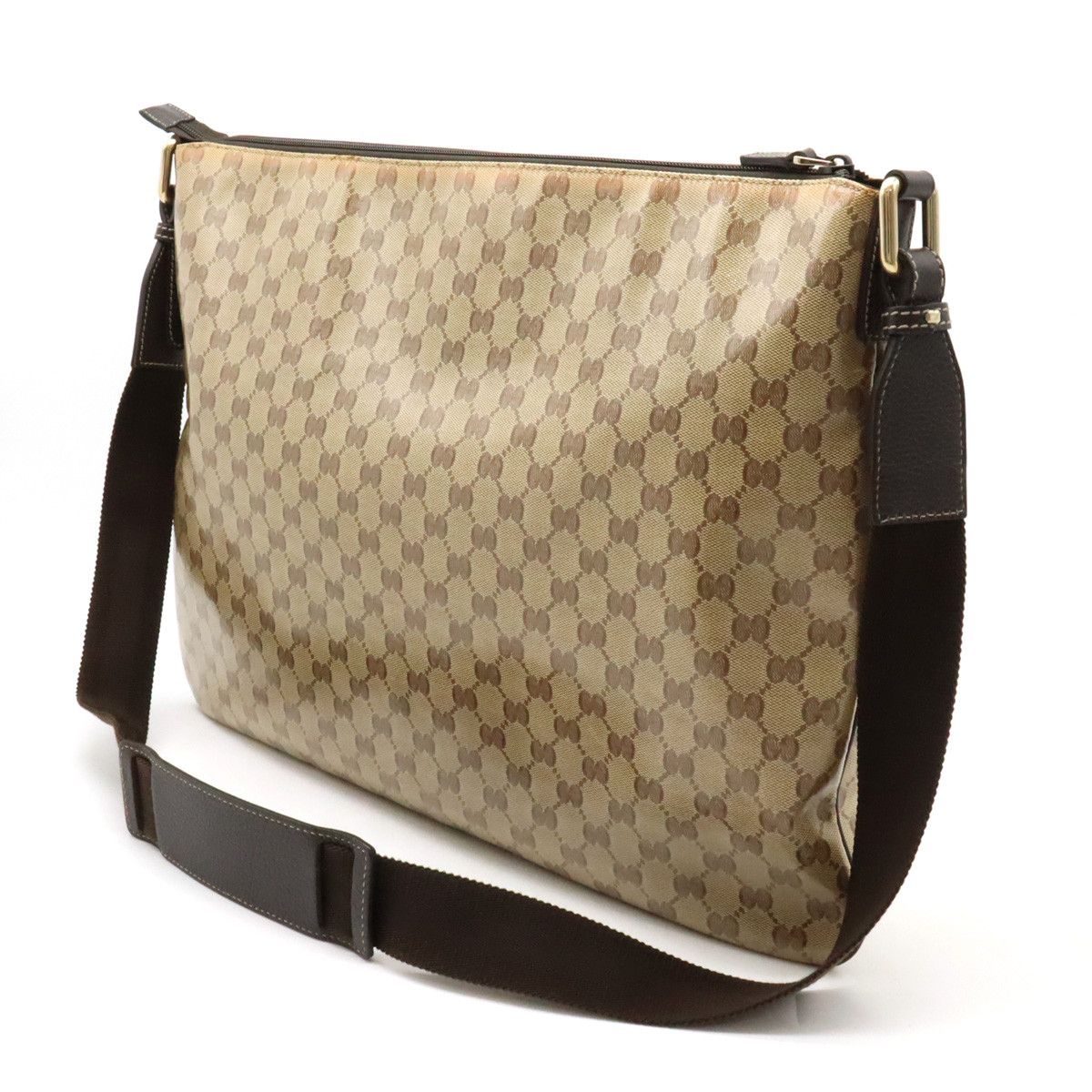 Gucci Gucci Gucci GG Crystal Coated Canvas/Leather Shoulder Messenger Bag Canvas Crossbody Bag 190628 in Very Good Condition Size ONE SIZE - 2 Thumbnail
