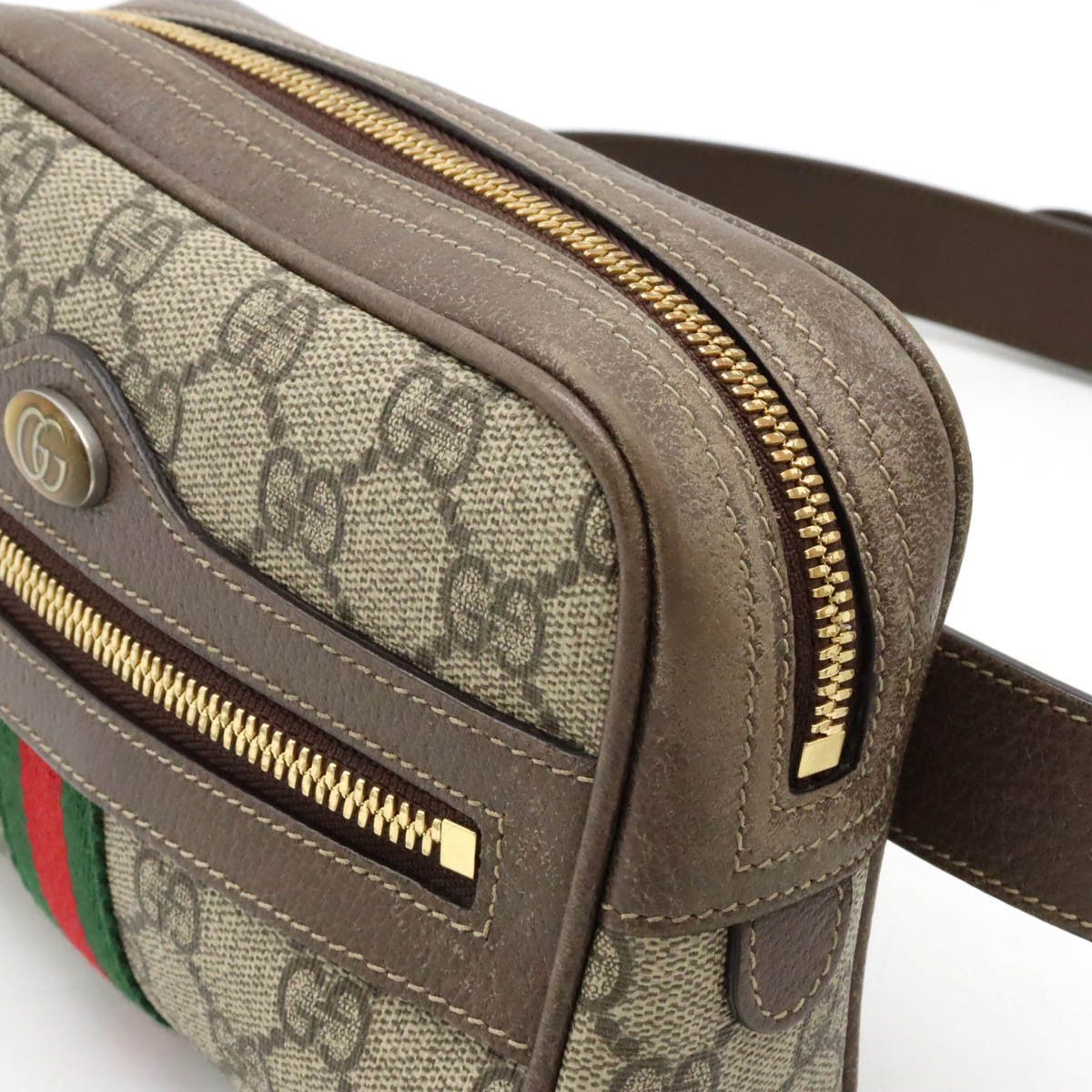 Gucci Gucci Gucci Ophidia GG Supreme Small Belt Bag PVC/Leather Canvas Belt Bag 517076 in Very Good Condition Size ONE SIZE - 5 Thumbnail