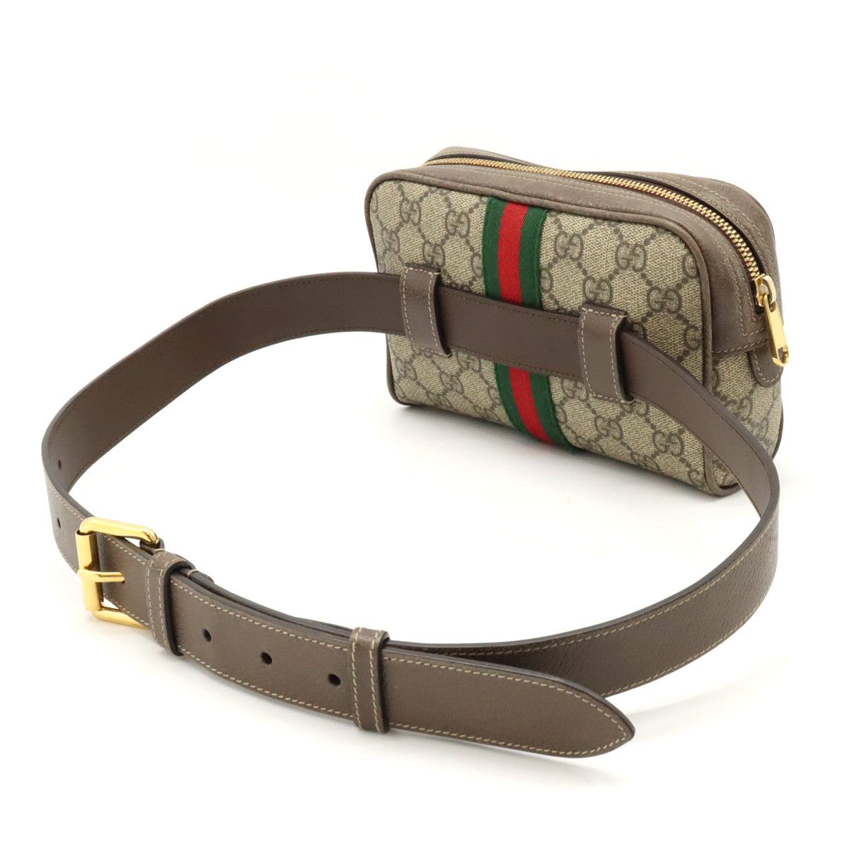 Gucci Gucci Gucci Ophidia GG Supreme Small Belt Bag PVC/Leather Canvas Belt Bag 517076 in Very Good Condition Size ONE SIZE - 2 Thumbnail