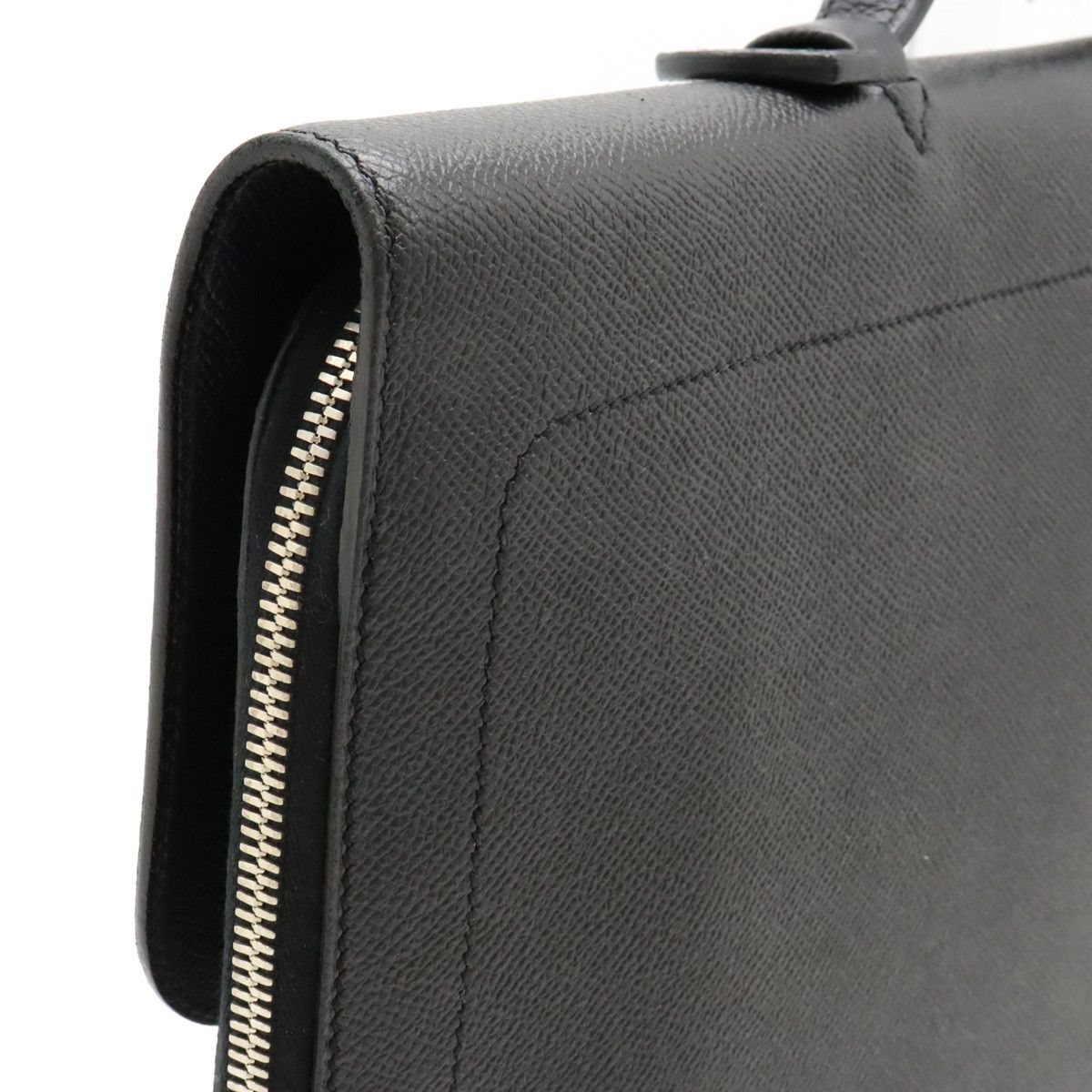 Hermes Hermes Hermes Serviette 57 Business Bag Briefcase Vaux Epson Leather Black Leather Business Bag in Very Good Condition Size ONE SIZE - 5 Thumbnail
