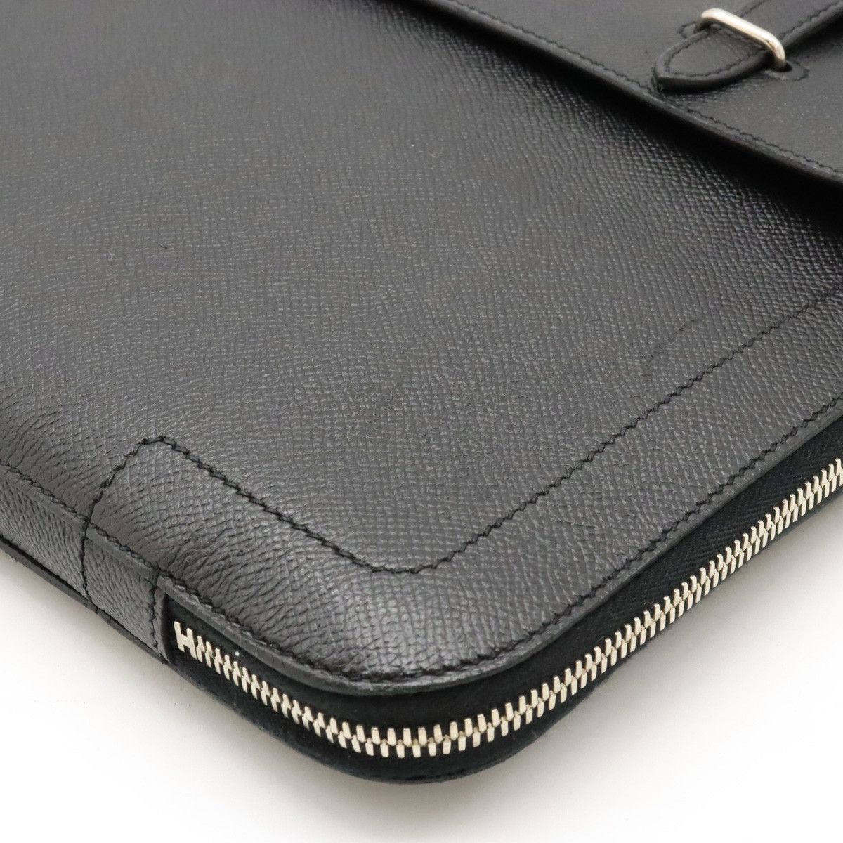 Hermes Hermes Hermes Serviette 57 Business Bag Briefcase Vaux Epson Leather Black Leather Business Bag in Very Good Condition Size ONE SIZE - 3 Thumbnail
