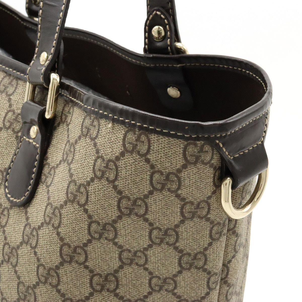 Gucci Gucci Gucci GG Supreme GG Plus Tote Shoulder Bag PVC Enamel Leather 189896 Leather Tote Bag 189896 in Very Good Condition Size ONE SIZE - 6 Thumbnail