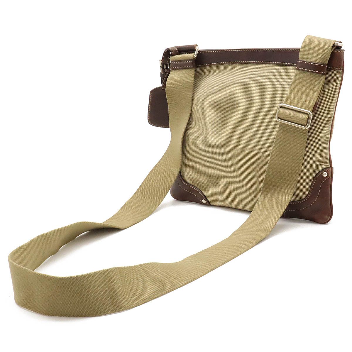 Prada Prada Canvas/Leather Logo Jacquard Shoulder Bag BT0537 Canvas Crossbody Bag BT0537 in Very Good Condition