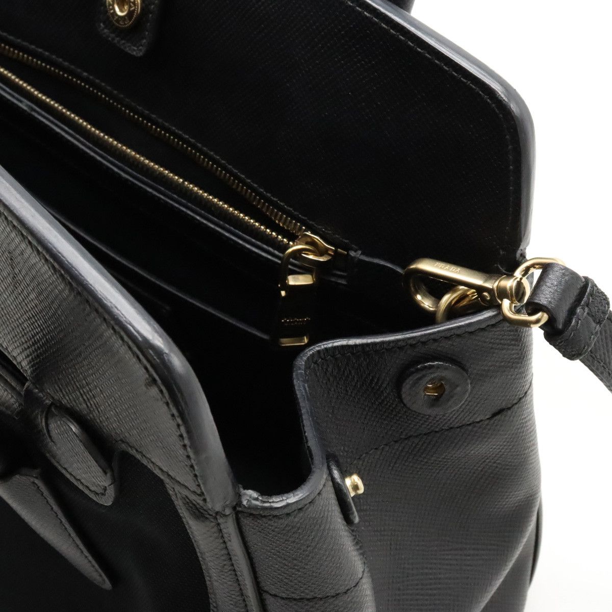 Prada Prada Prada Canvas/Leather 2WAY Handbag Tote Bag BN2595 Canvas Tote Bag BN2595 in Very Good Condition Size ONE SIZE - 6 Thumbnail