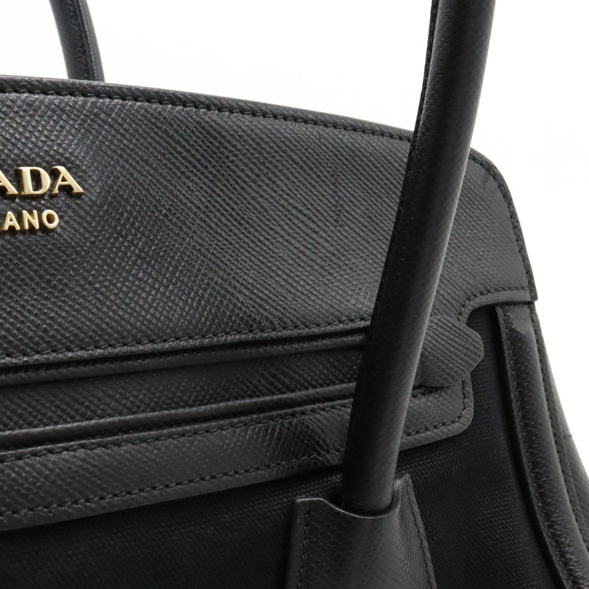 Prada Prada Prada Canvas/Leather 2WAY Handbag Tote Bag BN2595 Canvas Tote Bag BN2595 in Very Good Condition Size ONE SIZE - 8 Thumbnail