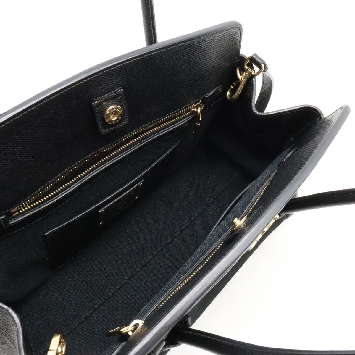 Prada Prada Prada Canvas/Leather 2WAY Handbag Tote Bag BN2595 Canvas Tote Bag BN2595 in Very Good Condition Size ONE SIZE - 5 Thumbnail