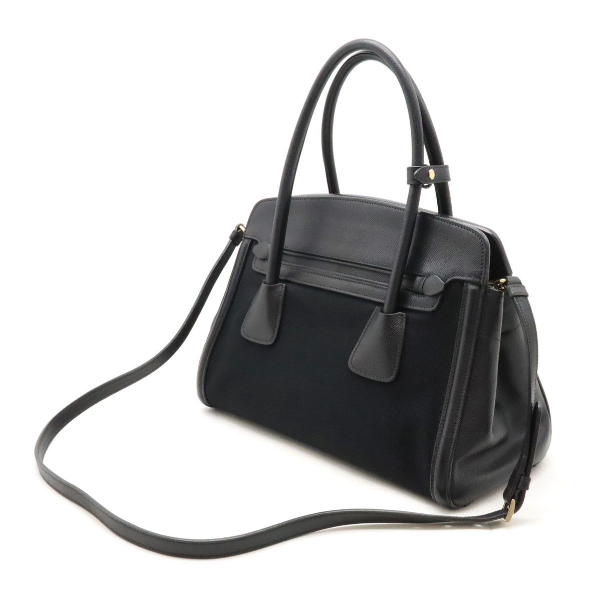 Prada Prada Prada Canvas/Leather 2WAY Handbag Tote Bag BN2595 Canvas Tote Bag BN2595 in Very Good Condition Size ONE SIZE - 2 Thumbnail