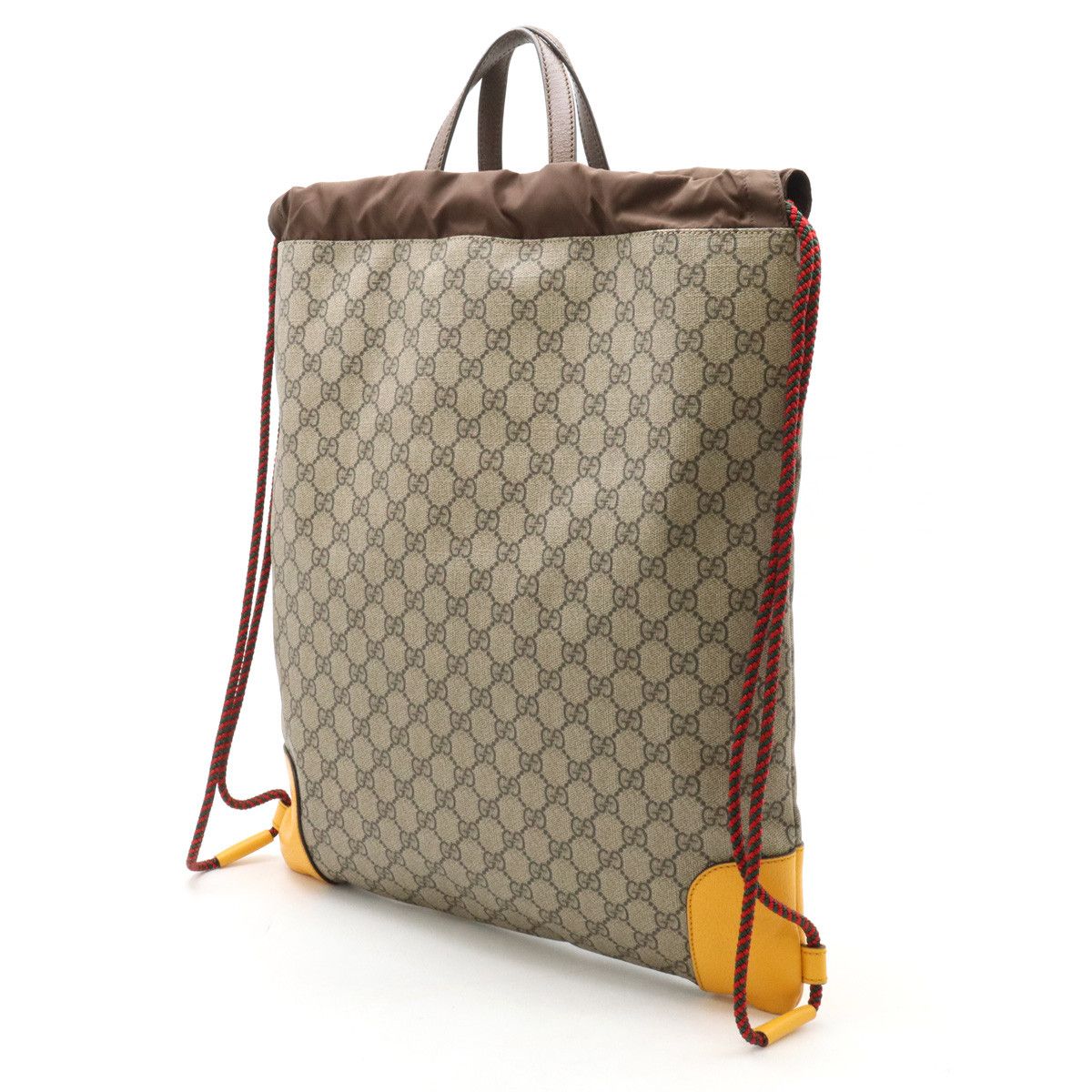 Gucci Gucci Gucci GG Supreme Cat Head Drawstring Backpack PVC/Leather Canvas Backpack 473872 in Great Condition Size ONE SIZE - 2 Thumbnail