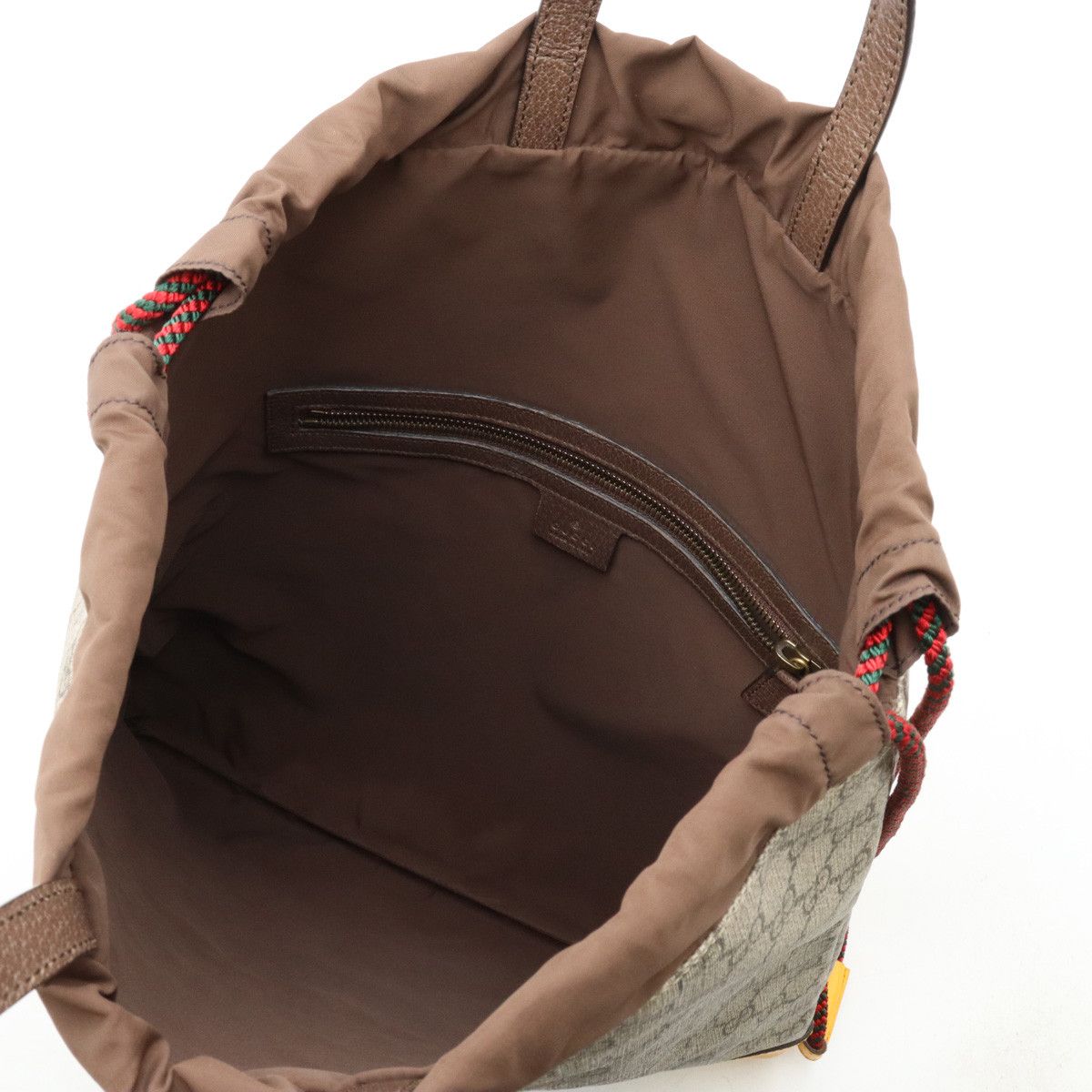Gucci Gucci Gucci GG Supreme Cat Head Drawstring Backpack PVC/Leather Canvas Backpack 473872 in Great Condition Size ONE SIZE - 4 Thumbnail