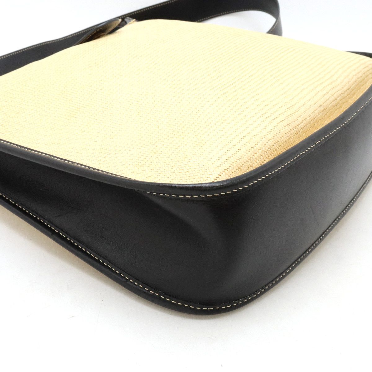 Hermes Hermes Hermes Evelyne GM Shoulder Bag Straw Box Calf Leather Natural Material Shoulder Bag in Very Good Condition Size ONE SIZE - 3 Thumbnail